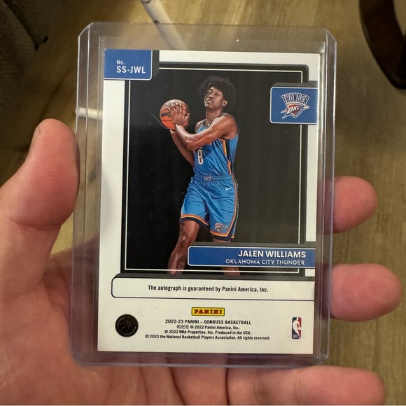 Jalen Williams 2022-23 Donruss Signature Series #SS-JWL - RC Auto - OKC Thunder - Picture 2 of 2